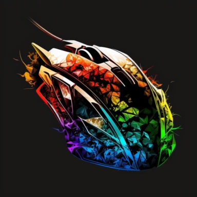 gaming mouse LED colorful clipart