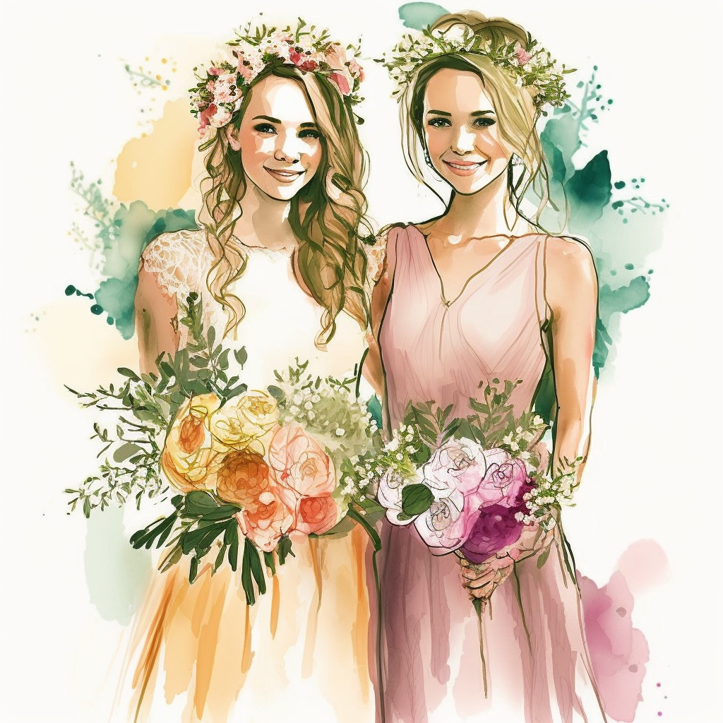 friends wedding cliparts