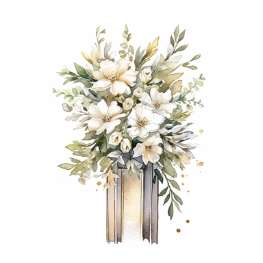 watercolour beautiful realistic white floral wedding flower spray on gold rectangle tall frame stand realistic elegant wedding floral display stand with white glitter wedding flowers ,build a family style clip art illustrated clip art graphics , PNG image,transparent background ,ultra highly detailed, 18k, sharp focus, bright photo with vibrant colours, digitally enhanced,photographic, enhanced graphics, png format, straight, sharp focus, bright lighting, intricate detailed png image ,high defin