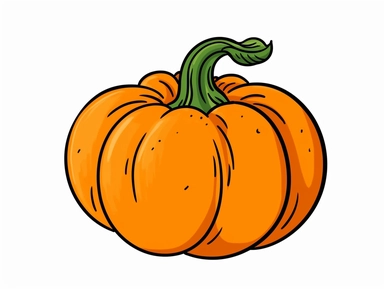 1 Pumpkin Clip art, Simplified,