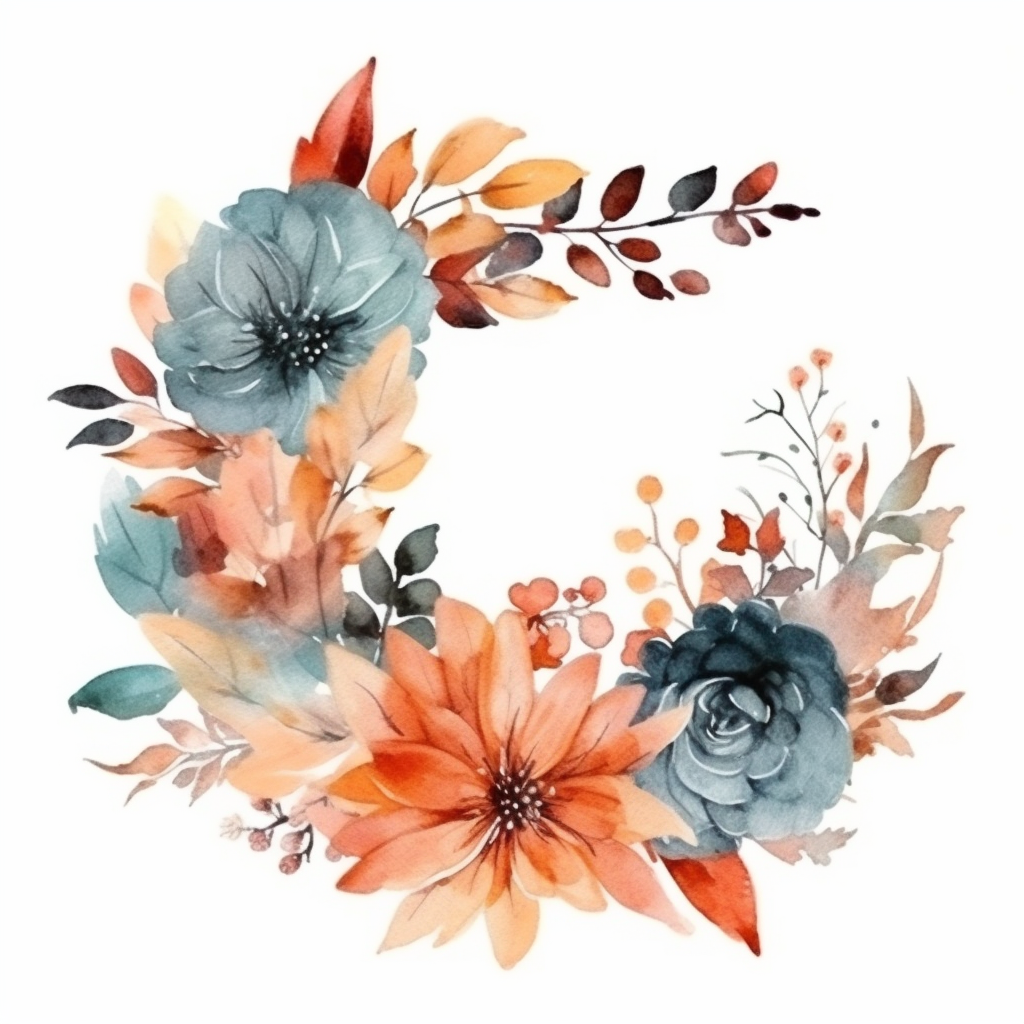 fall flowers cliparts