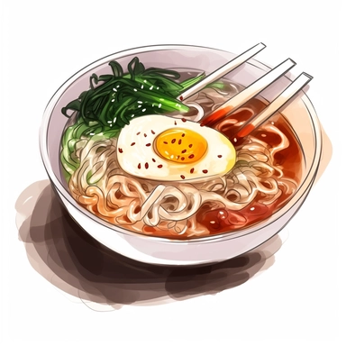 korean cold noodle clip art