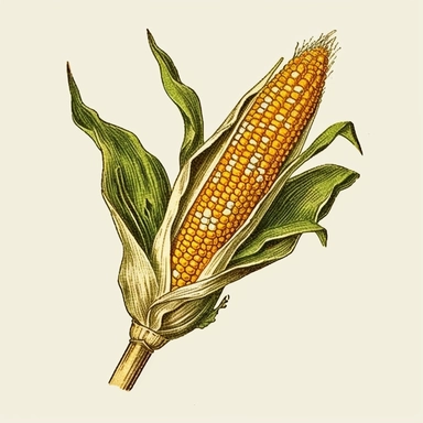 vintage corn, clipart, non-overlapping,
