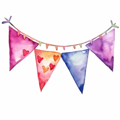 Mr & mrs bunting, watercolour, isolated, white background, clipart, sticker