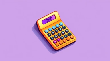 colorful clip art image of a calculator displaying a lower number, symbolizing reduced costs