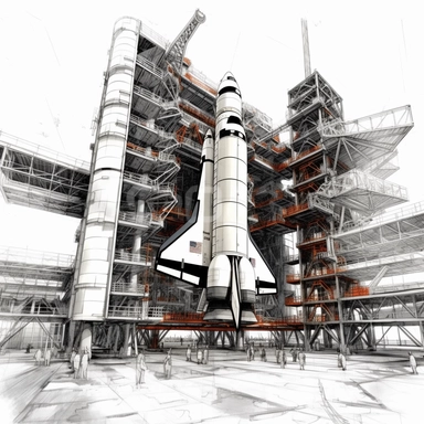 clipart Kennedy Space Center, Florida , America , interior design , photo realistic, white background