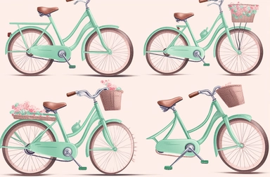 free psd file for bike clip art, in the style of light beige and dark aquamarine, light pink and light mint, realistic brushwork, stasia burrington, philippe buchet, whimsical cartoons, eco-kinetic