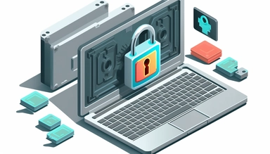 Cyber laptop access without password, key, block, with computer network, vector illustration clipart,