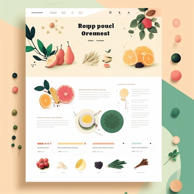 design a modern minimalistic website with a illustarations clip art about teaching food and sustainable ui ui ui/ux