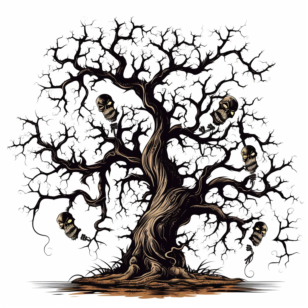 halloween trees cliparts