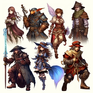 jrpg fantasy character Clipart