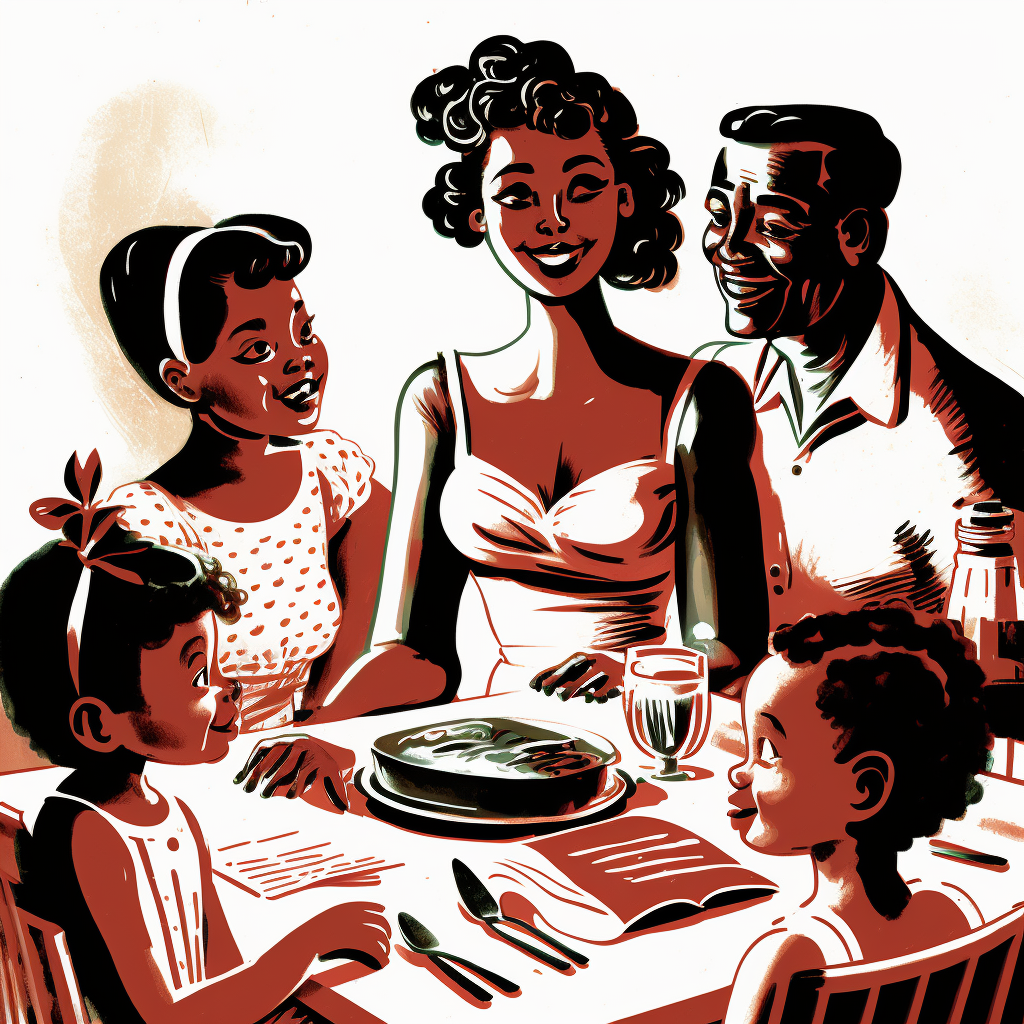 family eating clipart