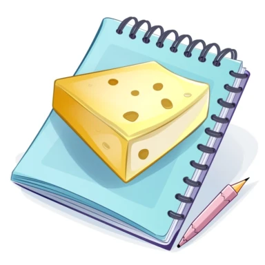 create cute notepad clipart on a whitebackground