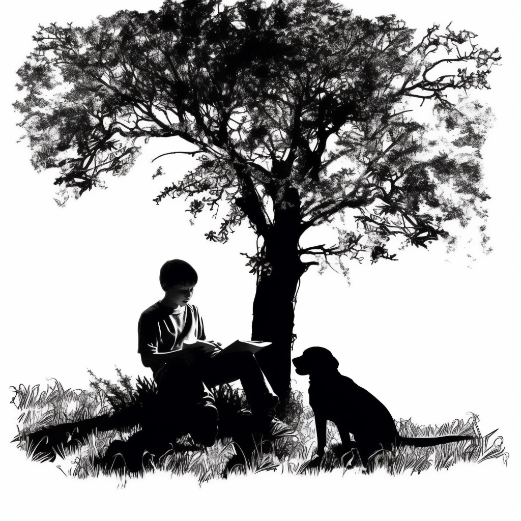 boy reading clipart