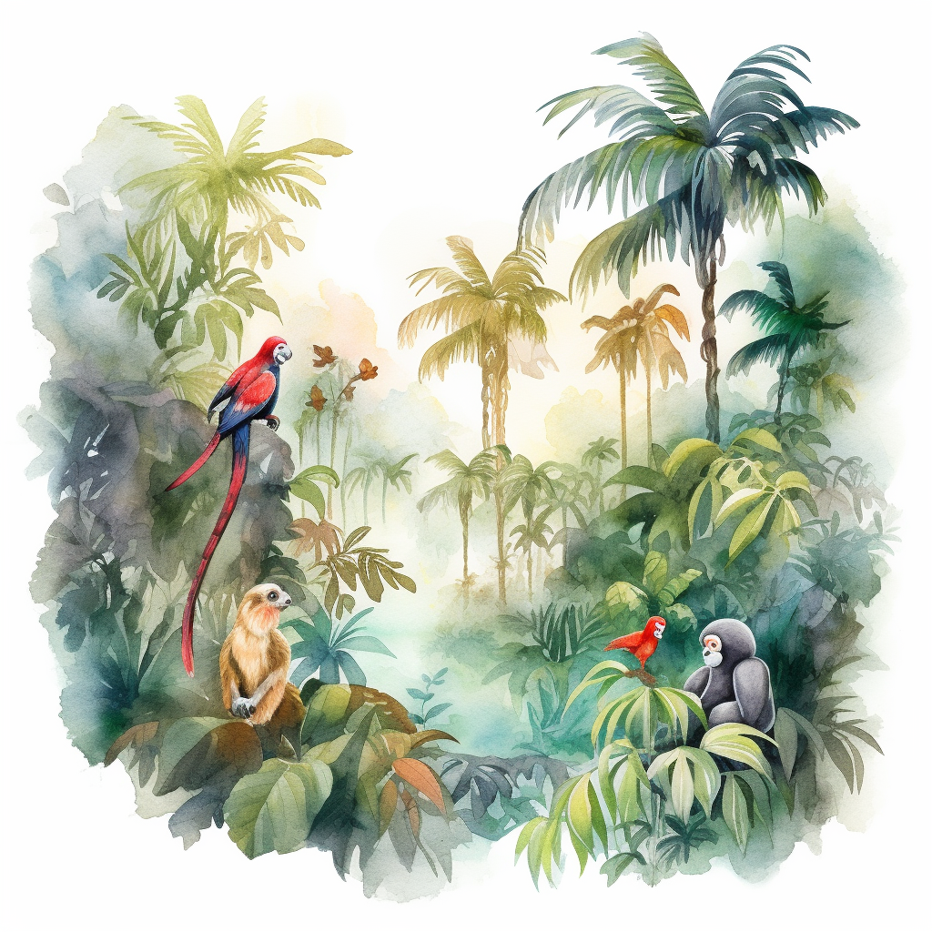 jungle scene cliparts