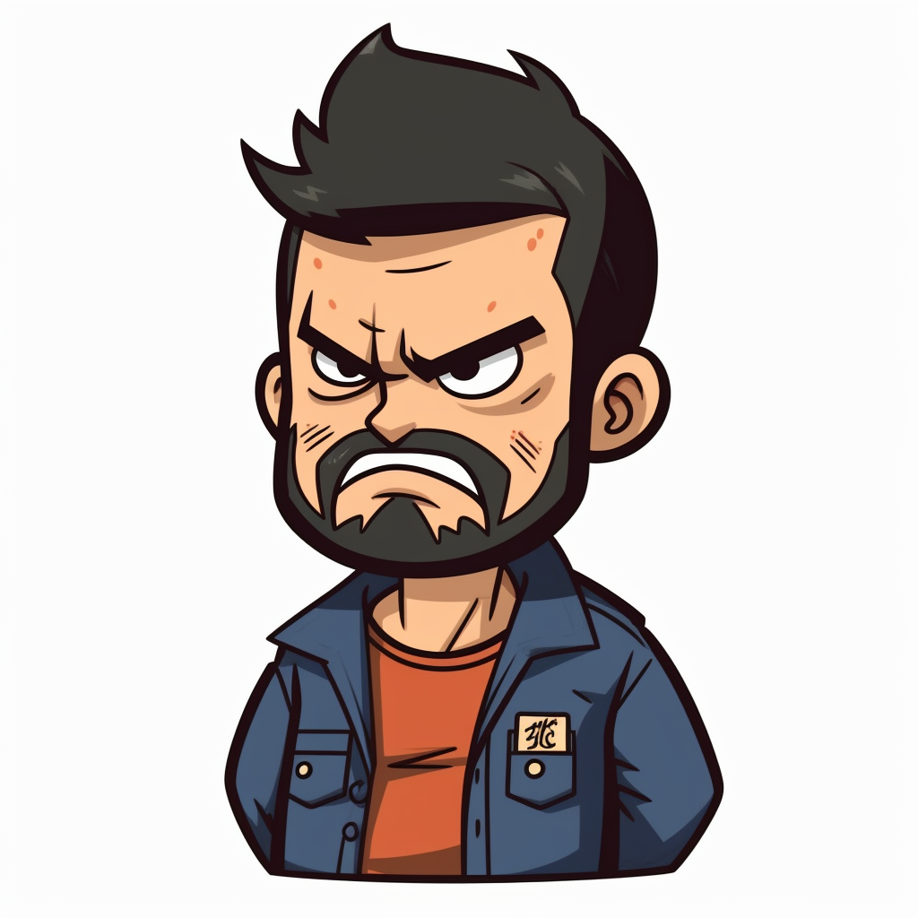 angry man clipart