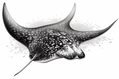manta+ray , highly detailed, isolated on white, clipart,