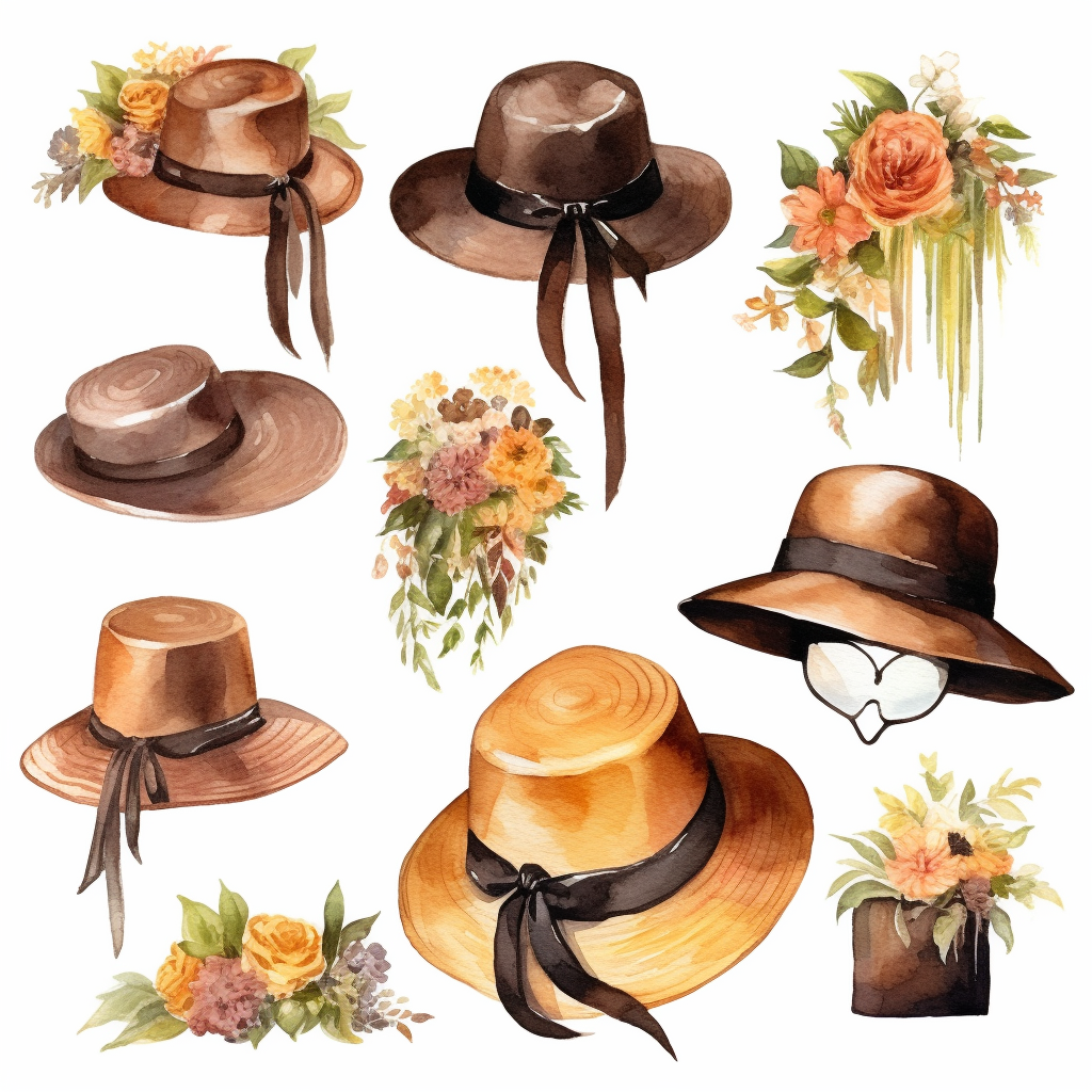 brown hat cliparts