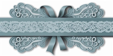 dusty blue decorative border straight ribbon lace clipart