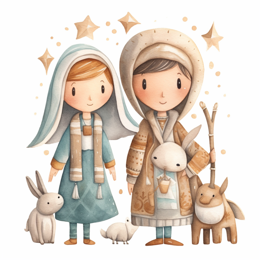 cute nativity cliparts
