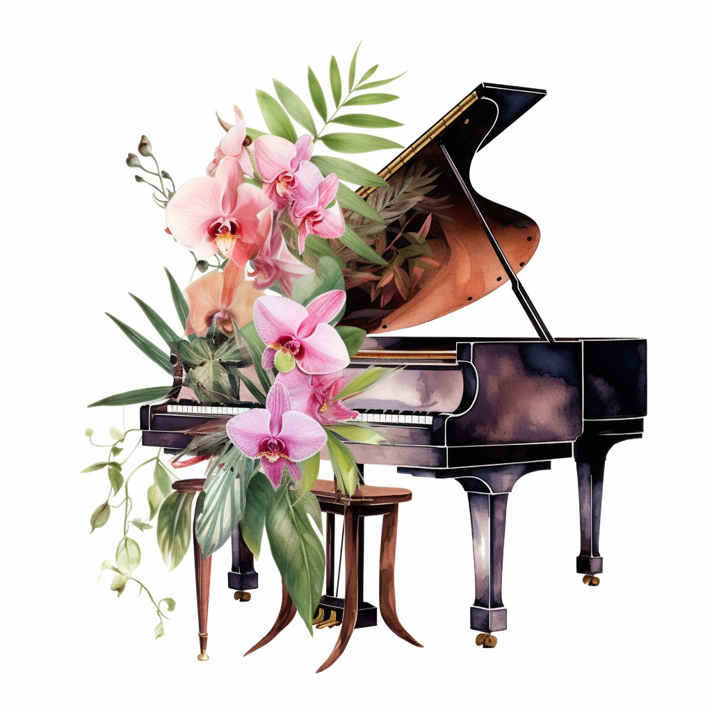 grand piano clipart