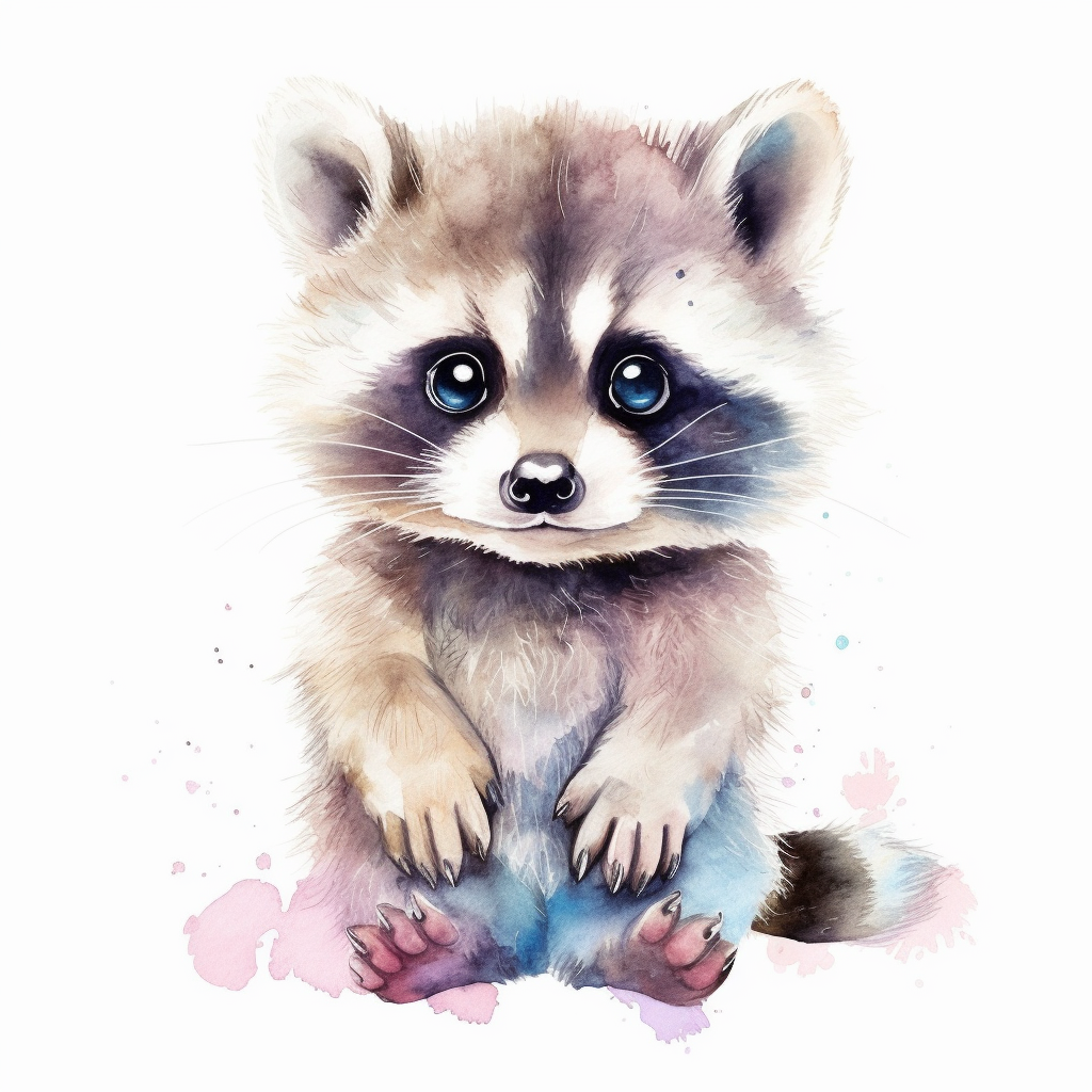 baby raccoon cliparts