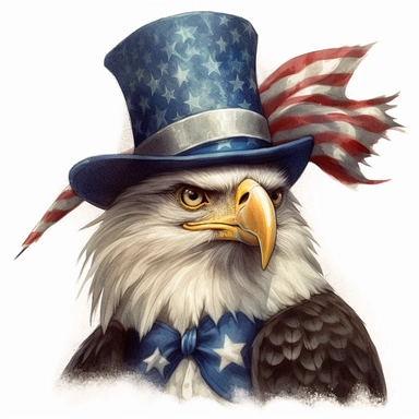 clip art, fourth of july, independence day, american bald eagle