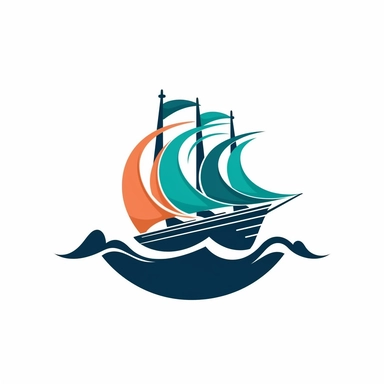 make logo of stability , a financial services company, include a ship and ocean waves clipart
