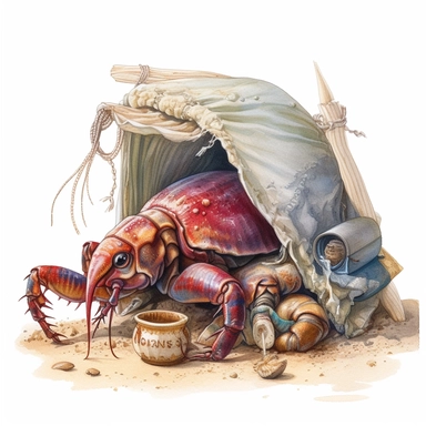clipart Hermit crab , college art, snake, white background