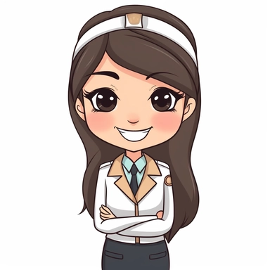 happy cute Recruitment Consultant face, cartoon, clipart, mascot, isolated on white background