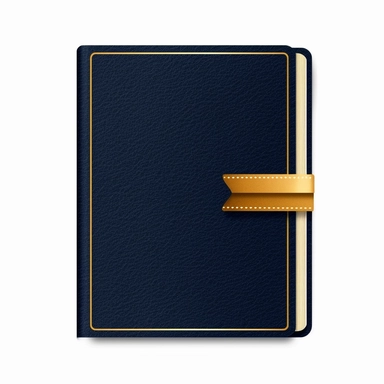 simple elegant minimalist navy blue and gold journal clipart