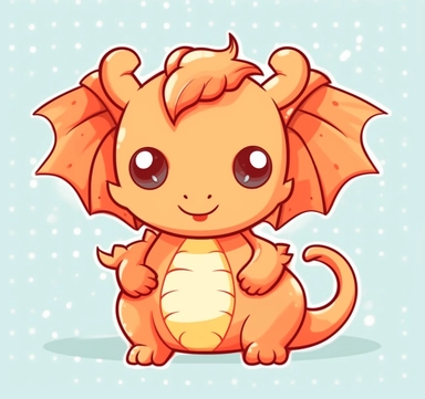dragon mr dragon print svg clipart, dragon kawaii clipart, cute dragon clipart, in the style of light red and beige, hyperbolic expression, characterized animals, orange and aquamarine, squiggly line style, toy-like proportions, shiny eyes