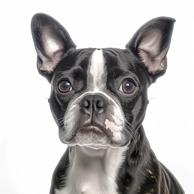 clipart of realistic boston terrier