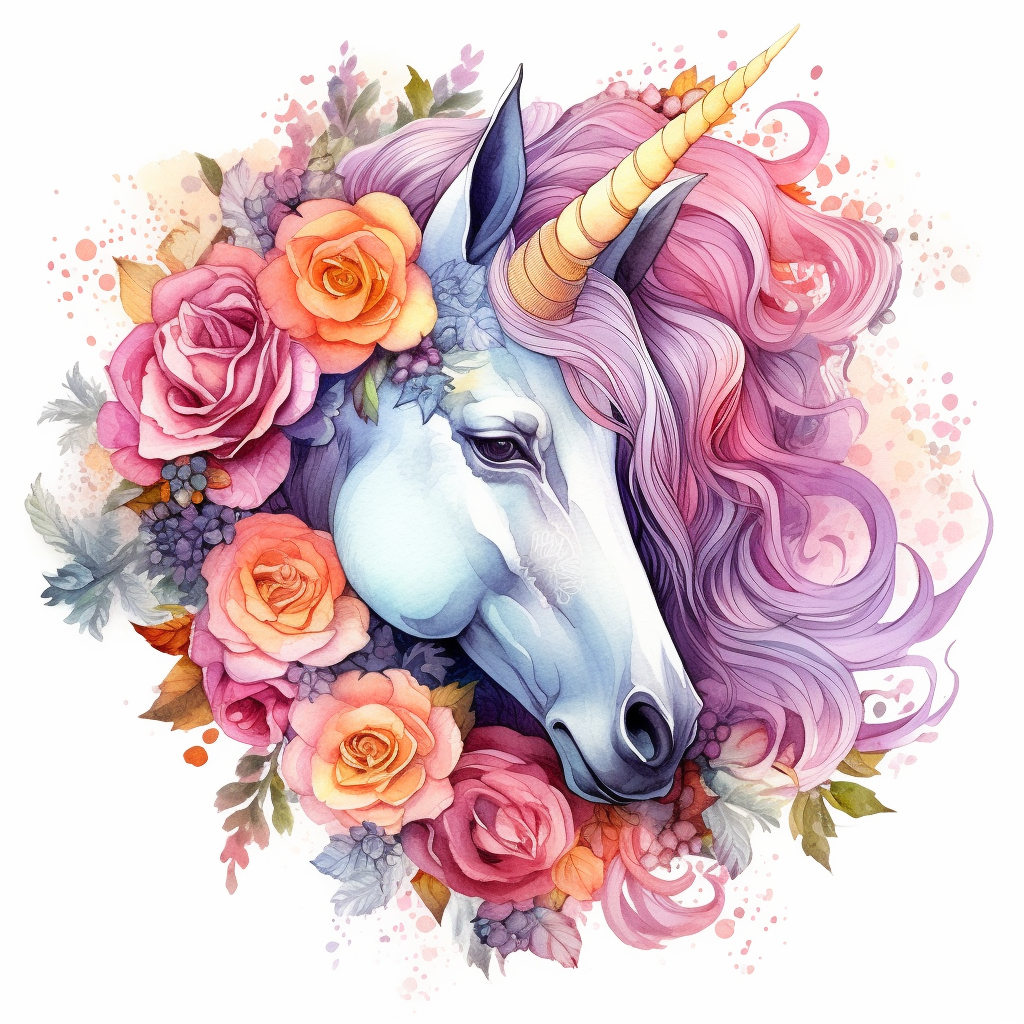 elegant unicorn cliparts