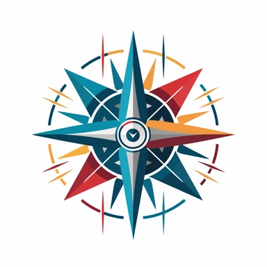 logo, square, compass, architecture, big data, high quality, clipart lighfull