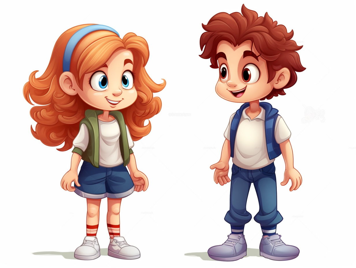boy and girl clipart