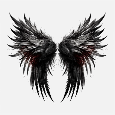 abstract devil wings, devil wings clipart, black and white colors Feather wings png, dark angel wings png, Angel clipart, Spiritual clipart, abstract clipart, Feather png ,vector , white background , plain white background,vector,hd,4k,8k,back view ,symmetric , armor plated , silver plated