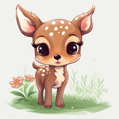 cute baby deer clip art