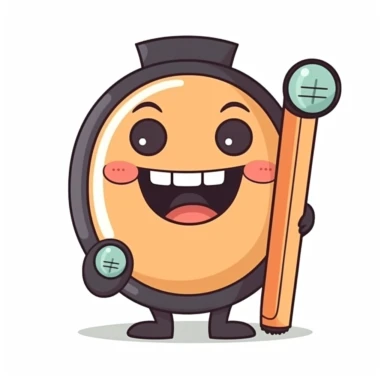 happy cute Meter Reader face, cartoon, clipart, mascot, isolated on white background