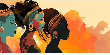 clipart illustrations abstract borders of african american style