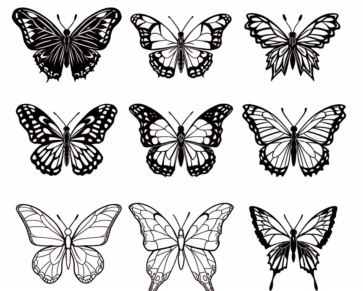 design butterfly cliparts