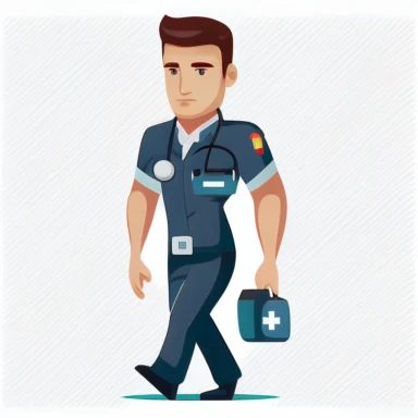 clipart male nurse. white background