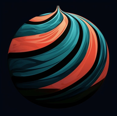 watermelon symbol cartoon clipart in blue striped designs, in the style of dark sky-blue and light black, animated gifs, still life painting, spherical sculptures, stark naturalism, 1st version, light sky-blue and dark orange