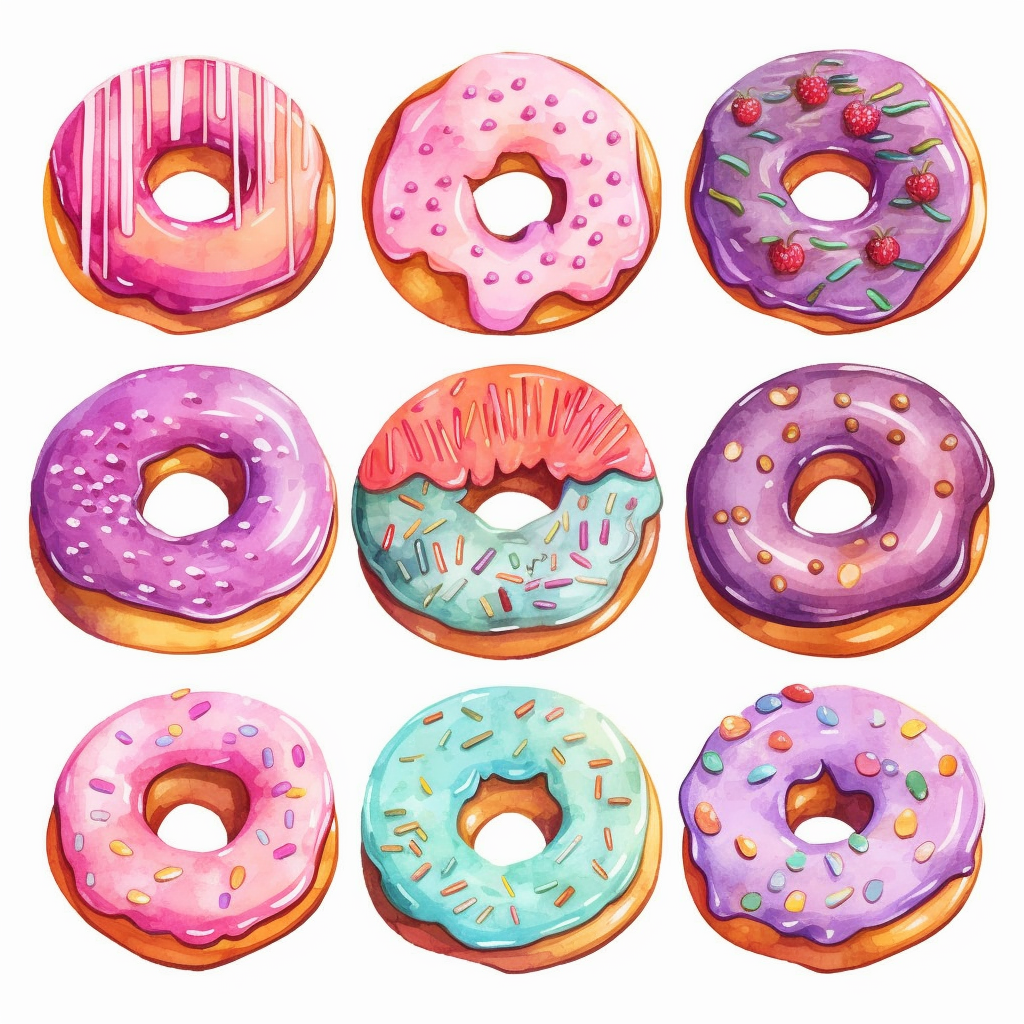 cartoon donut cliparts