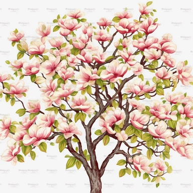 Variegated dogwood tree clipart, hd
