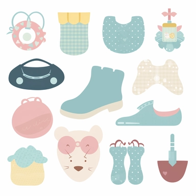 clipart of baby accessories