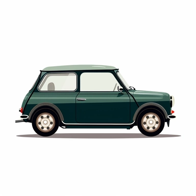 simple minimalist clipart of mini cooper