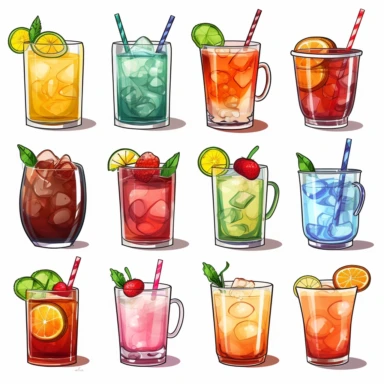 Alcoholic Drinks clipart, Summer party, Printable Stickers PNG, ,digital clipart, Transparent background , individual elements, high detail, High Quality PNG Images realistic color Summer drinks, Lemonade, iced tea, and colorful cocktailsm Alcoholic Drinks clipart, Summer party, cliparts,individual elements, high detail, High Quality PNG Images, Transparent background , pack for telegram