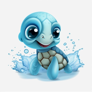 cartoon, super cute, baby sea turtles clipart transparent background