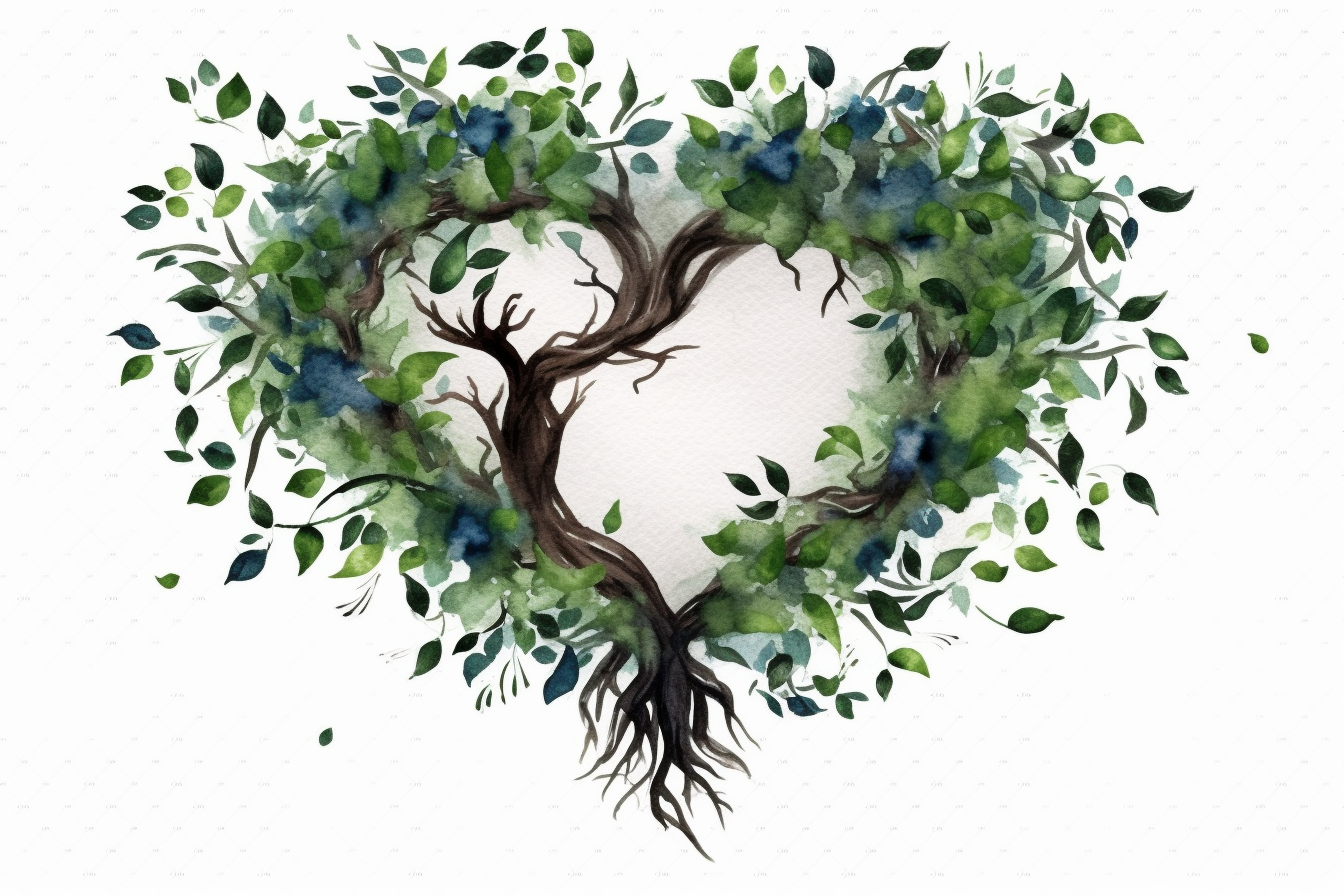 hearts tree cliparts